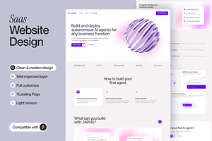 Saas Landing Page, an UI Kit Template by sajon.co