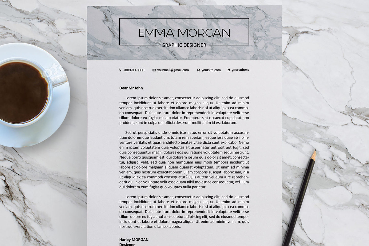 Marble CV / Resume Template / M, a Resume Template by Showy68 Template (Photo 3 of 3)