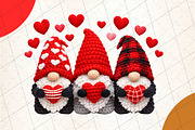 Faux Yarn Valentine’s Day Gnome PNG, an Illustration by DreamCafeArt (Thumbnail 1 of 8)