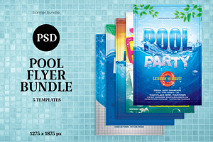 5 Pool Party Flyer Bundle.rar, a Design Template by PopotLane