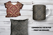 Gothic Damask Digital Paper, a Pattern Graphic by LA Design (Thumbnail 7 of 10)