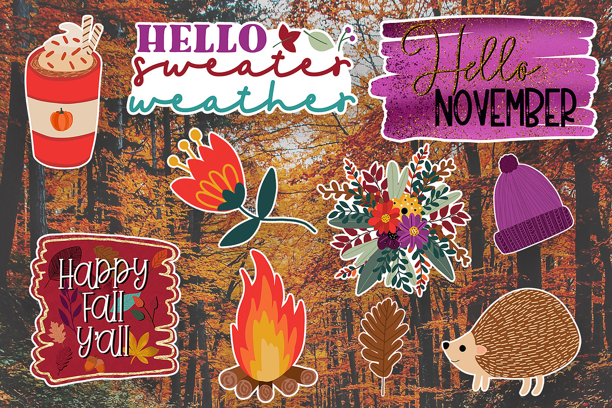 November Stickers for Cricut | Fall, an Illustration by illuztrate (Photo 5 of 10)
