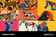 Animal world. 104 images, an Animal Illustration by Handmadefont (Thumbnail 12 of 17)