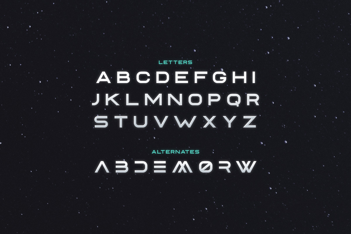 Polaris - Futuristic Font preview 2