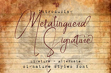 Metalinguera - Signature font