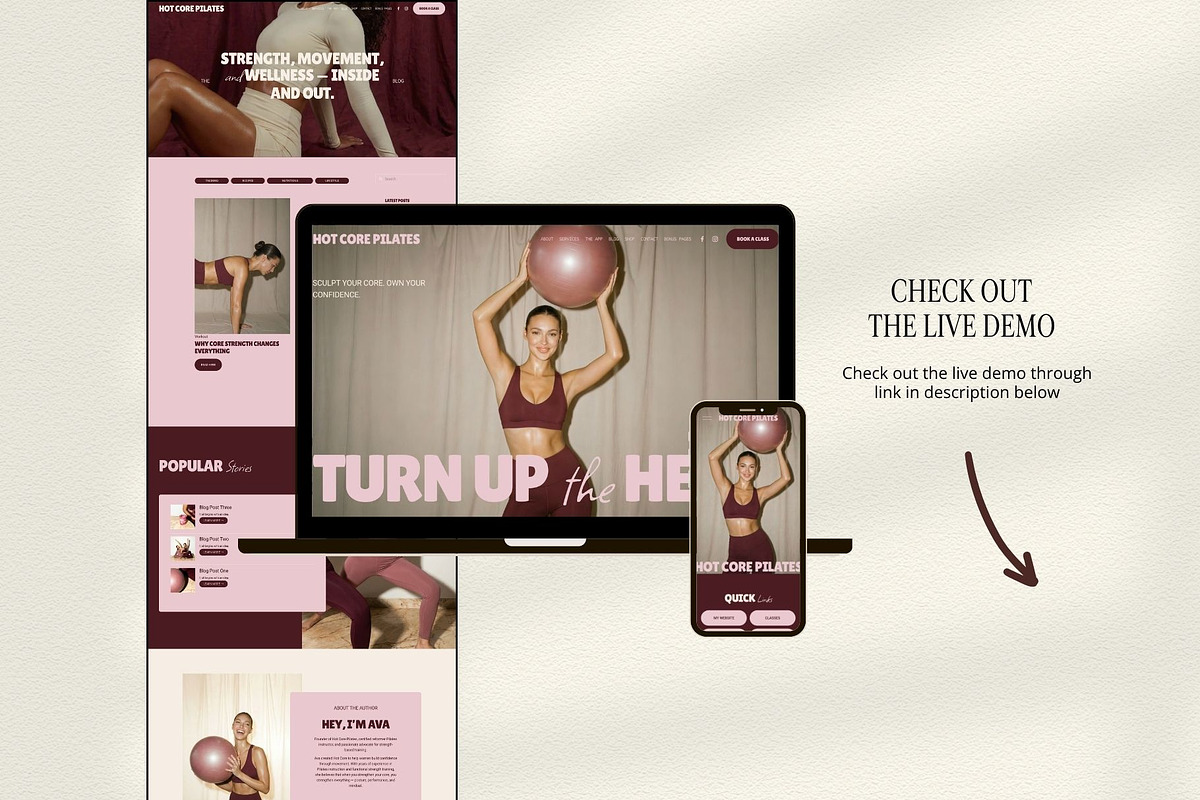 Pink Red Squarespace 7.1 Template, a Squarespace Template by Row Creative (Photo 10 of 10)