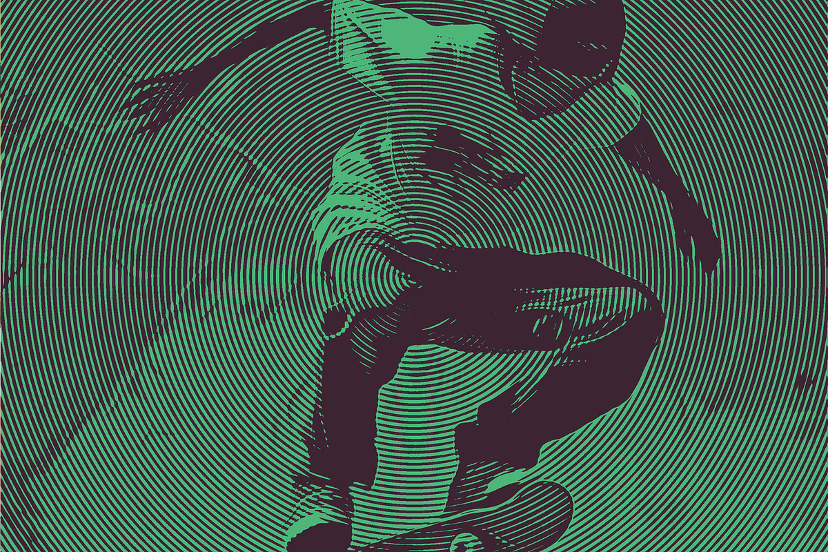 Circular Halftone Pattern Photoshop, a Layer Style Add-On by LESZ Design (Photo 2 of 6)