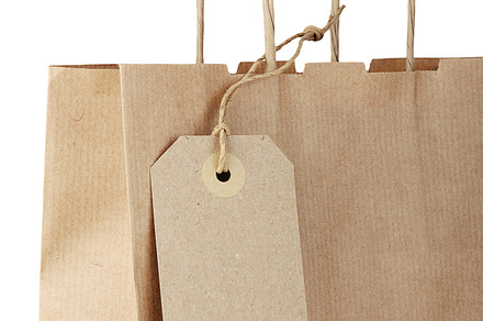 Shopping bag with tag, a Background Photo by Mamuka Gotsiridze