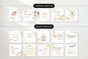 White & Gold Social Media Bundle Kit