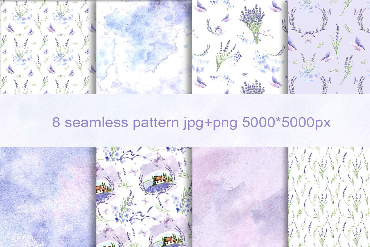 Lavender Provence watercolor clipart, a Decorative Illustration by susie-p-art (Photo 11 of 15)