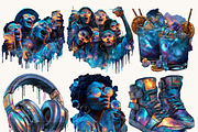 Neon Glow Party Clipart Bundle, a Person Illustration by BusyDaydesign (Thumbnail 3 of 9)