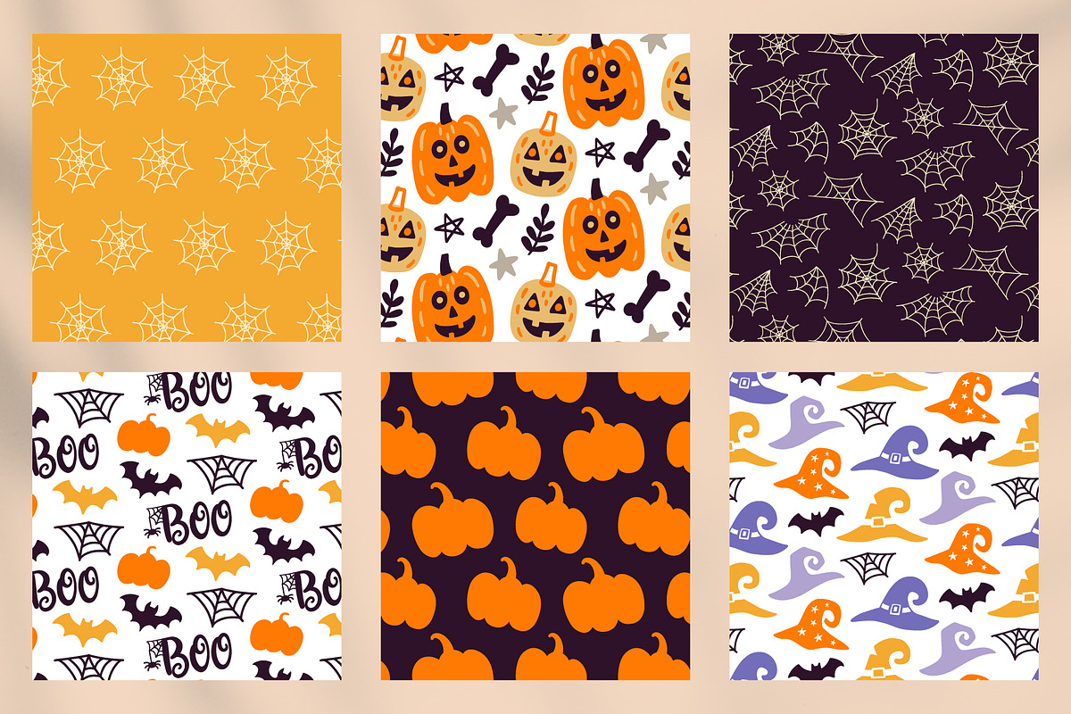 Halloween Funny Patterns Pack, a Pattern Graphic by Katrinelly (Photo 12 of 13)