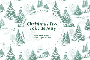 Christmas Tree Seamless Pattern