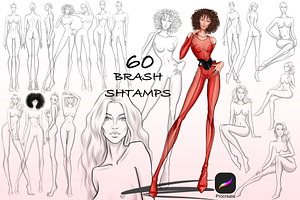 Professional brushes female figure