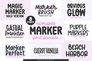 MARKER HANDWRITING Font Bundle, a Sans Serif Font by Blush Font Co. (Thumbnail 1 of 9)