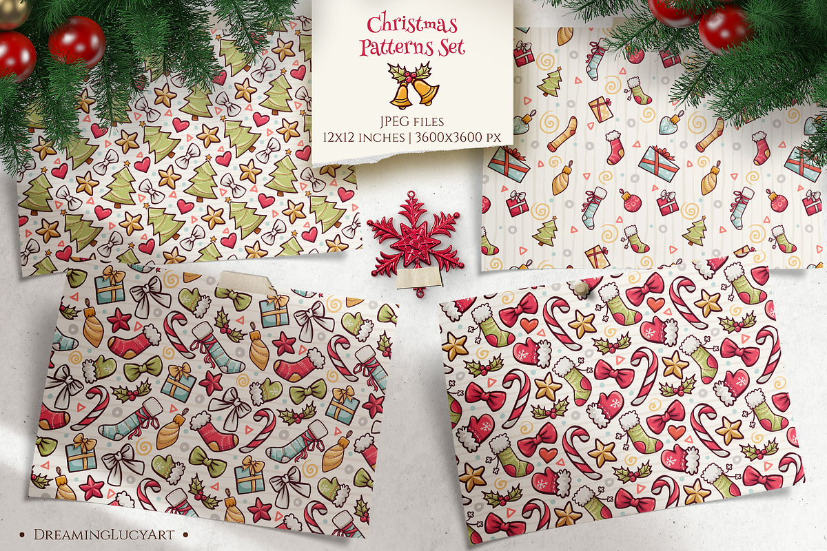 Christmas patterns set preview 5
