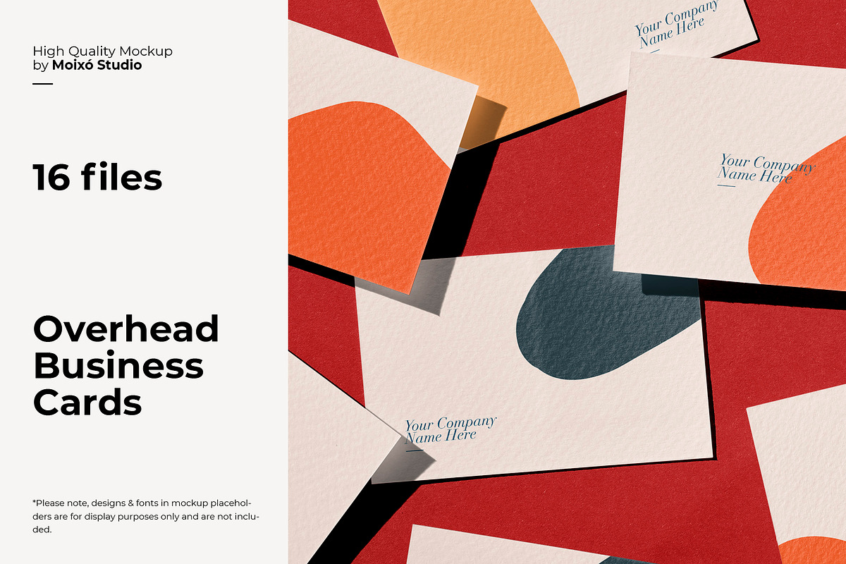 Overhead Business Card Set, a Merchandise Mockup by Moixo studio (Photo 1 of 7)