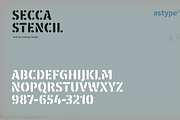Secca Stencil, a Font by astype fonts (Thumbnail 1 of 4)