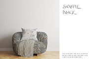 Armchair Upholstery Pillow & Blanket, a Product Mockup by mock-ups (Thumbnail 5 of 10)
