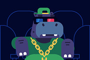 Set of 3 characters in cinema, an Animal Illustration by Dima&Leta Stolz (Thumbnail 4 of 4)