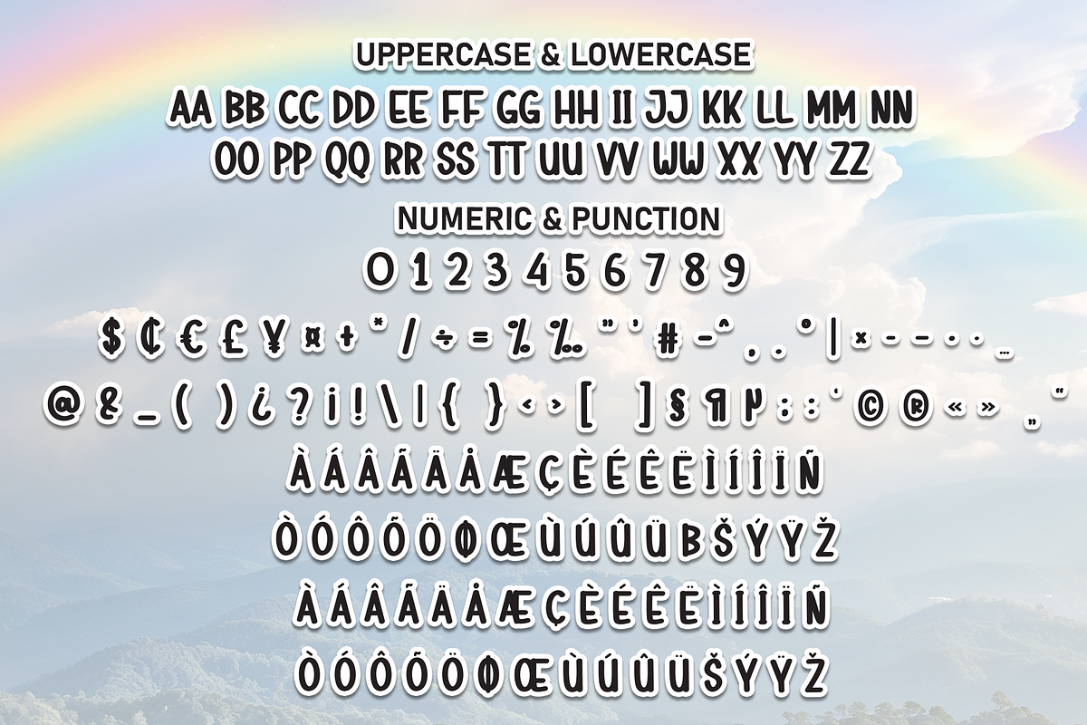 Super Rainbow | Script Font, a Script Font by Scratchones (Photo 7 of 8)