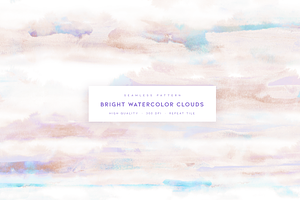 Bright Watercolor Clouds