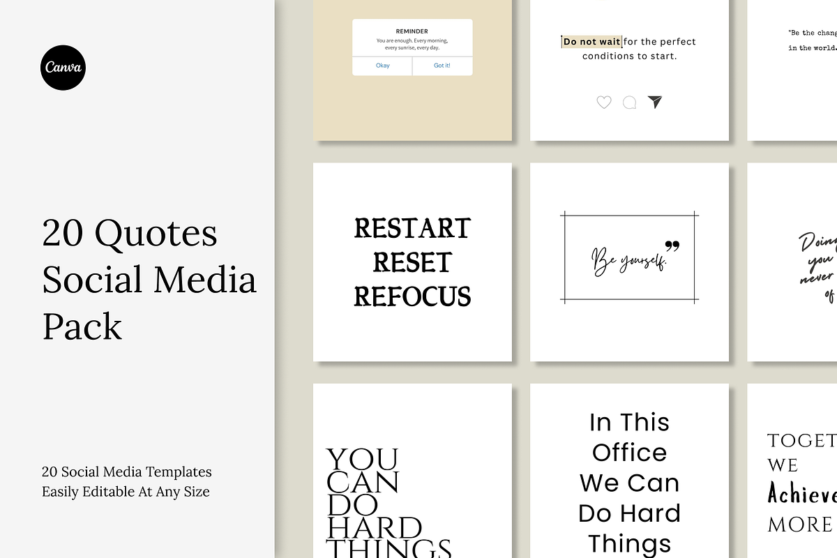 Instagram Inspirational Quotes, a Social Media Template by RB Boutique (Photo 6 of 12)