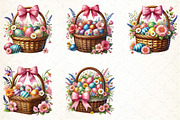 Easter Basket Watercolor Clipart, an Illustration by DreamCafeArt (Thumbnail 5 of 5)