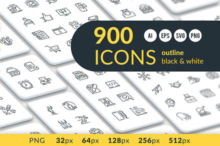 Icon Pack, an Outline Icon by Kalash