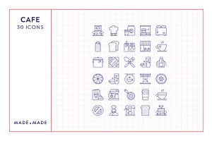 Cafe Line Icons