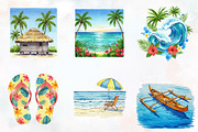 Hawaiian Summer Sublimation Clipart, an Illustration by RobertsArt (Thumbnail 3 of 7)