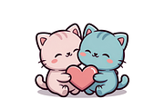 Prompt For Kawaii Valentine Clipart, a Seasonal Illustration by Creative design (Thumbnail 2 of 7)