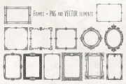 CASTLE STYLE FRAMES - vector kit, a Decorative Illustration by My Space Garden (Thumbnail 2 of 8)