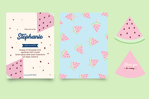 watermelon birthday card, a Card Template by bungamustia