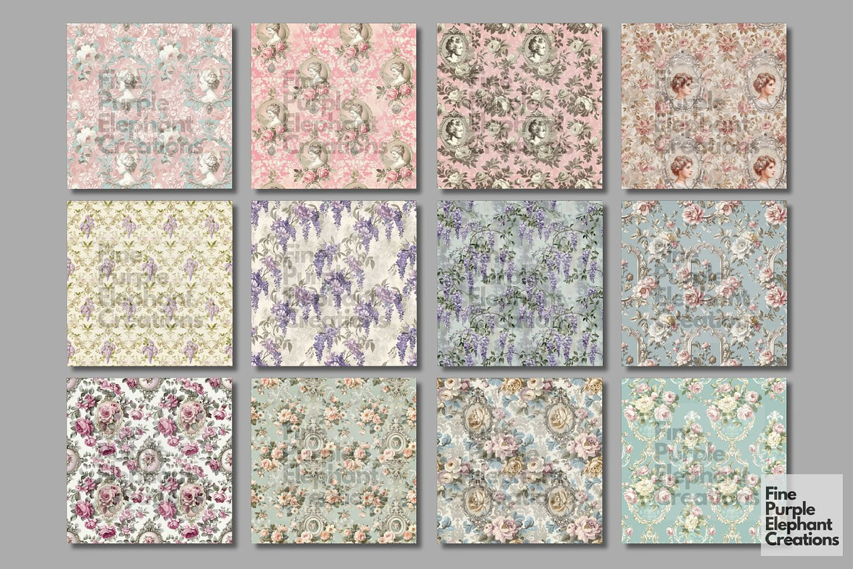 Regency Era Victorian England, a Pattern Graphic by Fine Purple Elephant