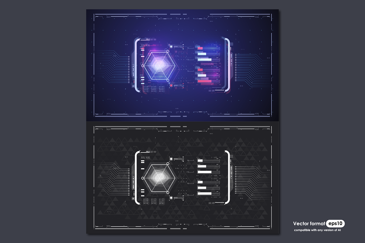 Hud Ui Futuristic Template, Cyber, a Technology Illustration by Andrew_Derr (Photo 3 of 5)