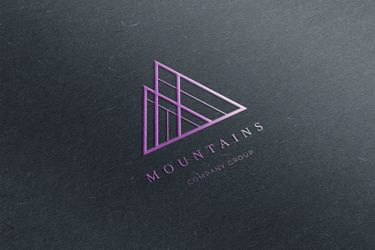 Mountains. Linear geometric logo, a Branding & Logo Template by le-genda (Photo 11 of 14)