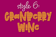 Cranberry Wine - Stripe Font Family, a Font by CraftyLittleNodes (Thumbnail 8 of 10)