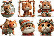 Christmas Cats Clipart, an Illustration by Black Bird Studio (Thumbnail 5 of 6)