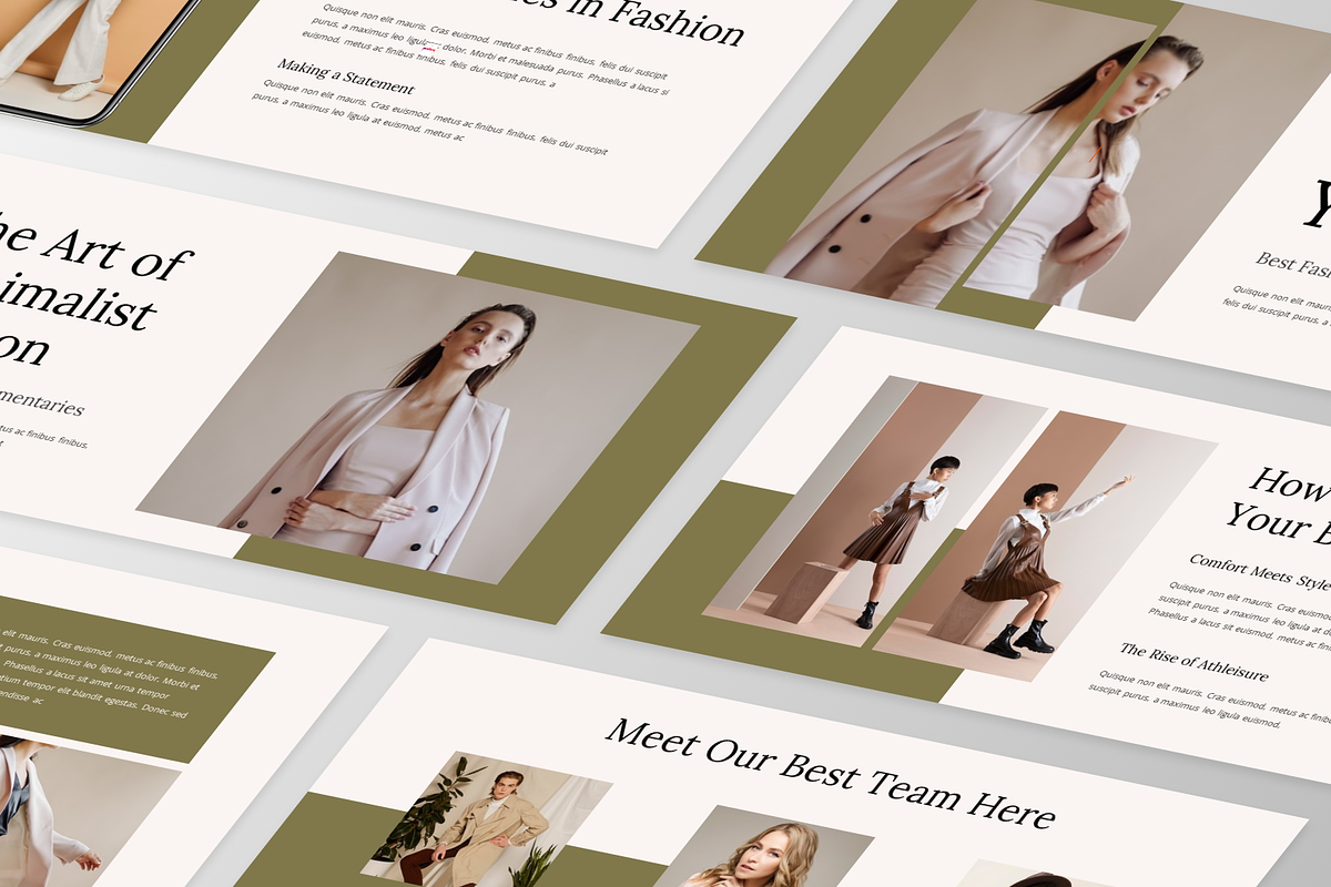Minimalist Fashion Google Slide, a Presentation Template by GraphauseProject (Photo 4 of 6)