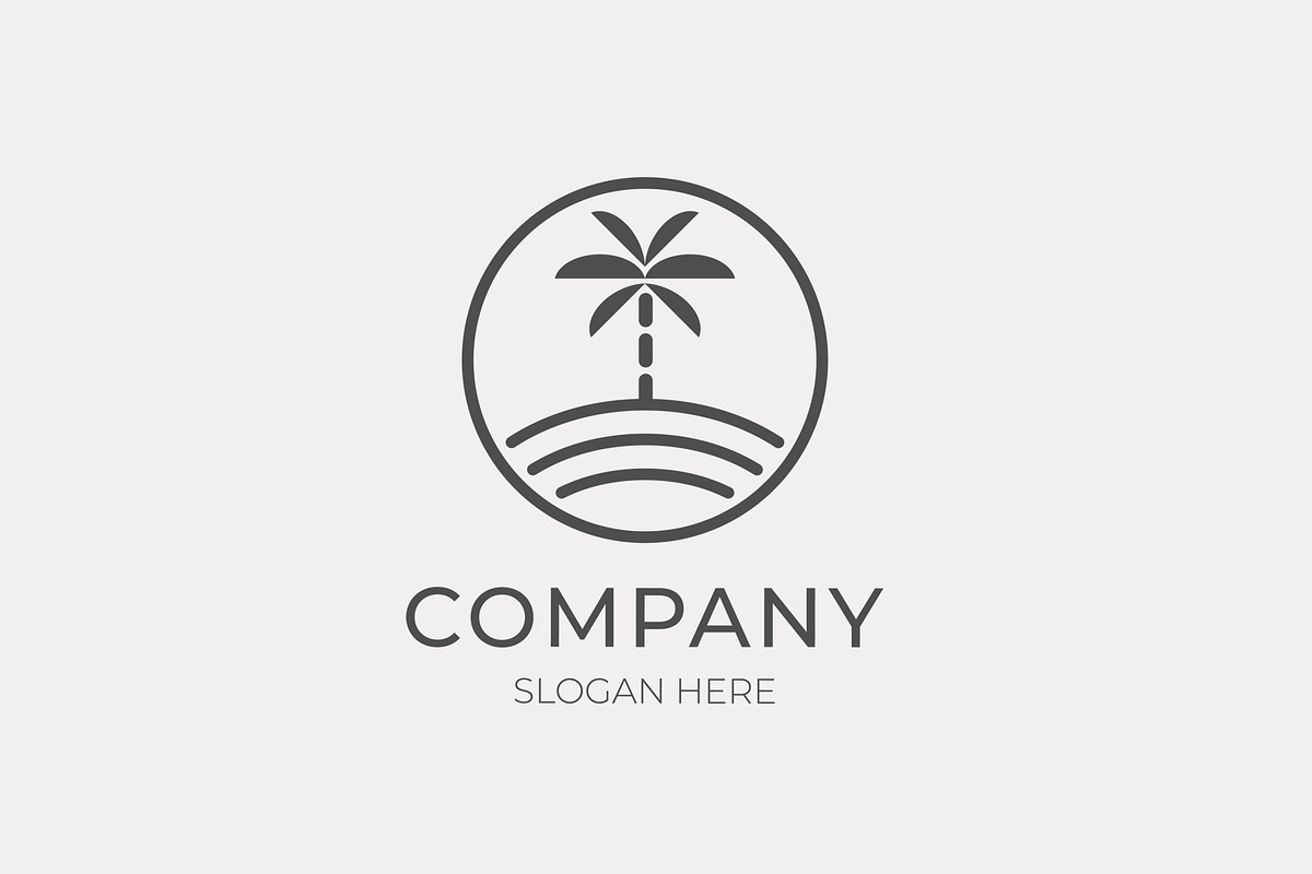 Minimalist coconut beach logo, a Branding & Logo Template by Medianeka (Photo 2 of 3)