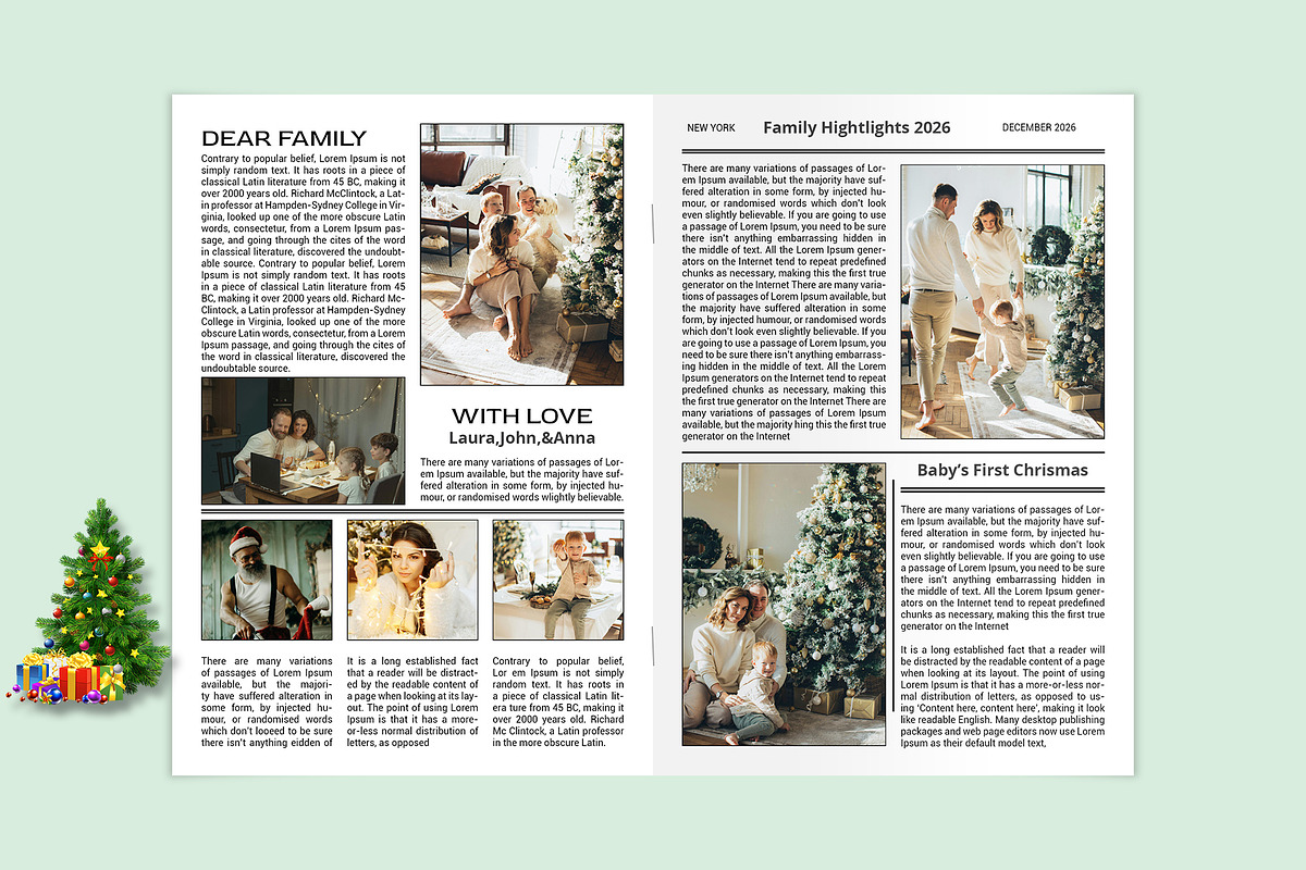 Merry Christmas Newsletter, a Brochure Template by ROJI CREATOR (Photo 2 of 5)