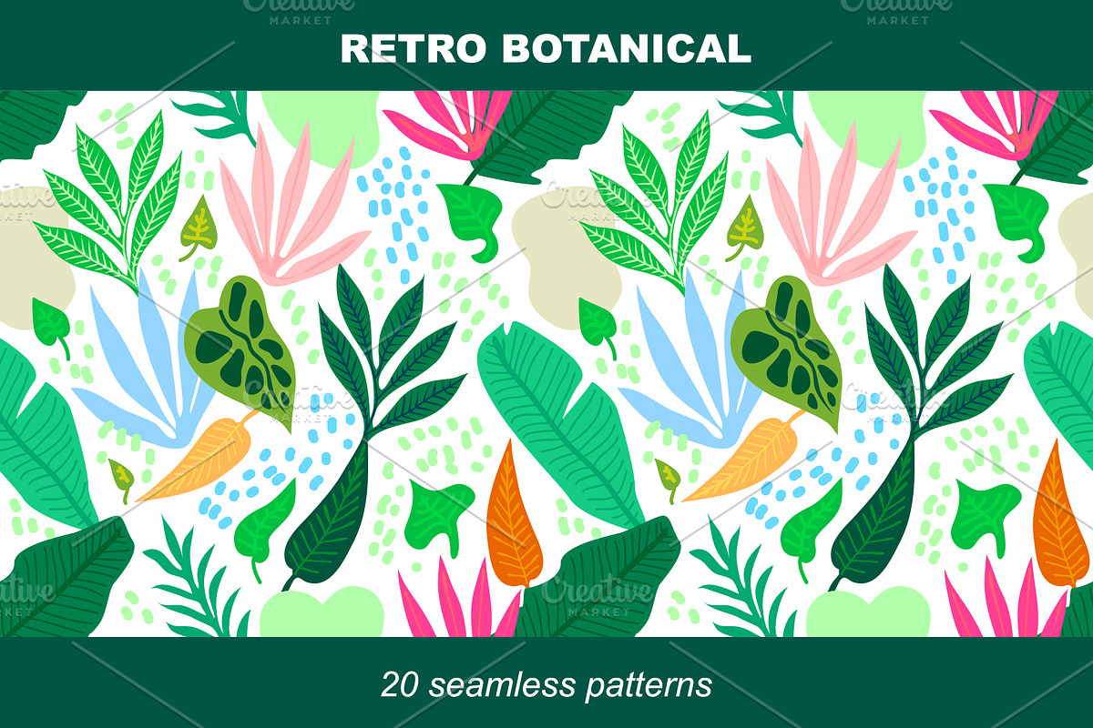 Retro Botanical, a Pattern Graphic by Svetlana Kononova (Photo 5 of 7)
