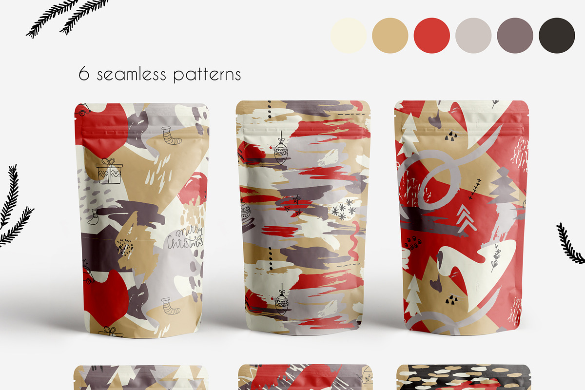 Christmas shapes collage maker, a Pattern Graphic by Cozy pattern shop (Photo 3 of 8)