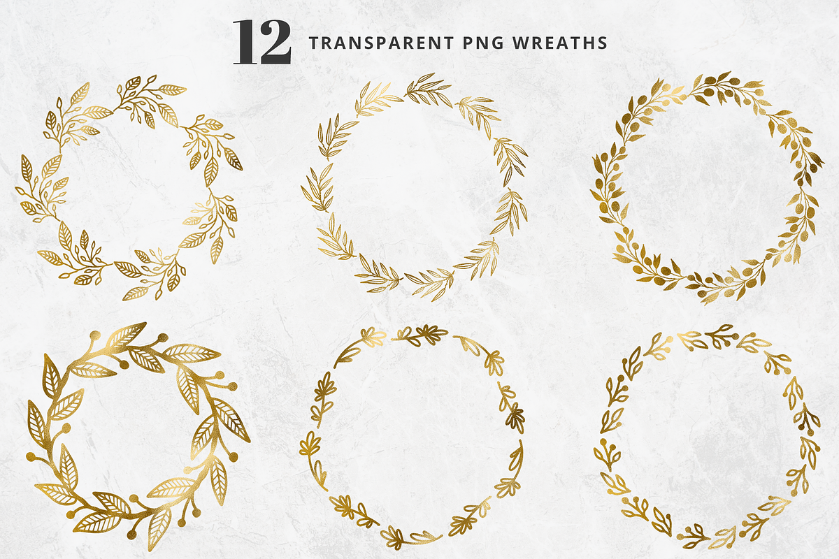 Silver Foil Floral Clipart Set, an Illustration by Brandi Lea Designs (Photo 2 of 5)