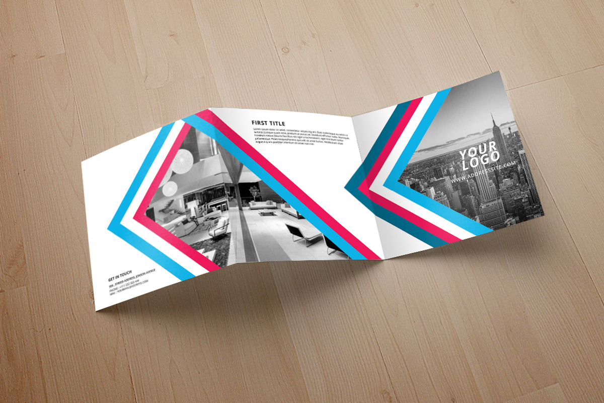 Square Trifold brochure, a Brochure Template by frameum (Photo 2 of 3)