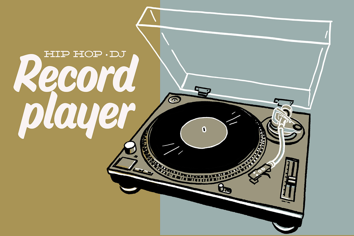 Vintage record player, an Illustration by Serifs & Whiskey (Photo 1 of 3)