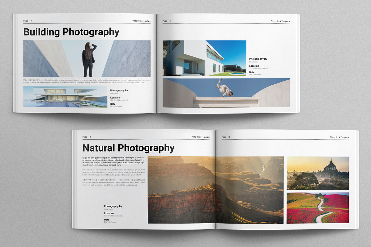 Photo Book Template Landscape, a Brochure Template by E-Type (Photo 5 of 7)