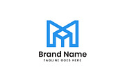 Letter M with Box Logo, a Branding & Logo Template by Evloxx Studio (Thumbnail 1 of 3)
