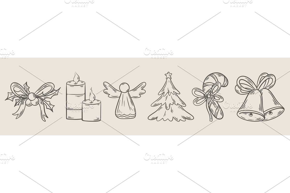 Set of vintage Christmas, an Object Illustration by Tati_Kli